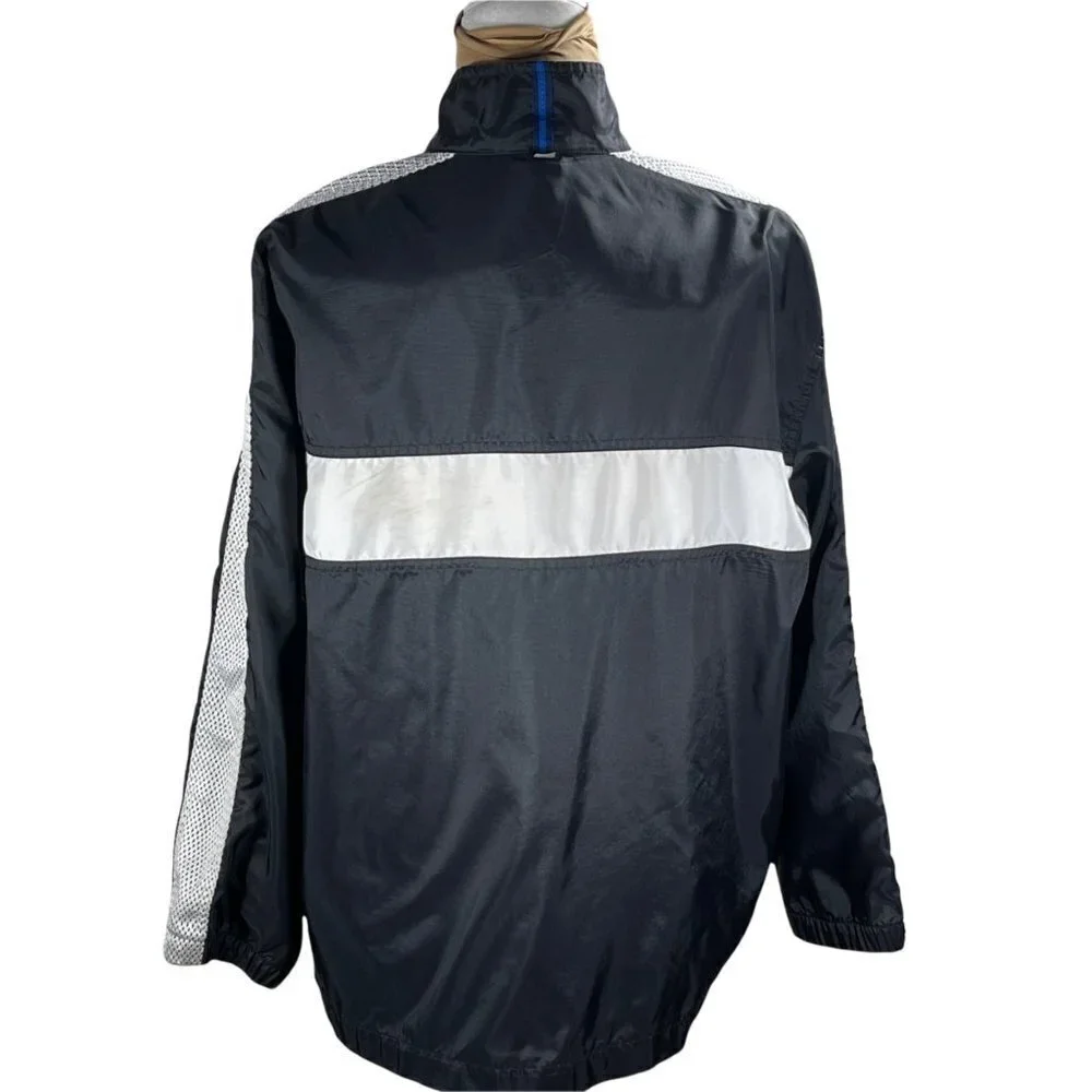 Nike Boy's Black White Lightweight Windbreaker Full Zip Jacket Size 14/16 Large - Picture 2 of 9